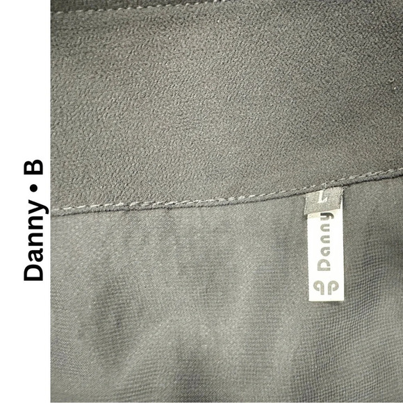 🛍️3/$40 Danny B  Black Fit and Flare Skirt with nude Floral Accent Lined Large - Picture 6 of 6